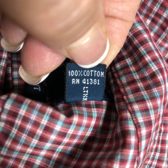 Ralph Lauren Plaid Classic Fit Shirt Mens Size Large Short Sleeve Button Down - Picture 5 of 6